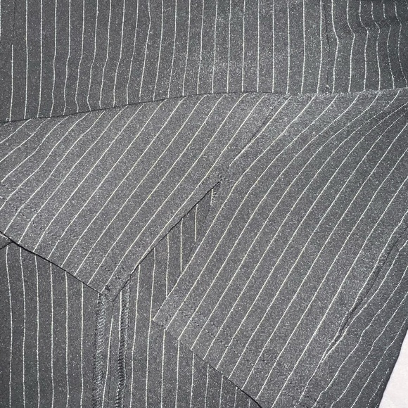 Garage pinstripe mini skirt w/ slit - Picture 3 of 3